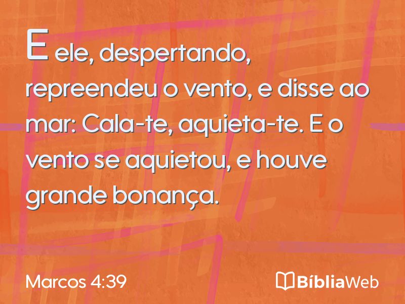 Marcos 4:39 em imagem para compartilhar