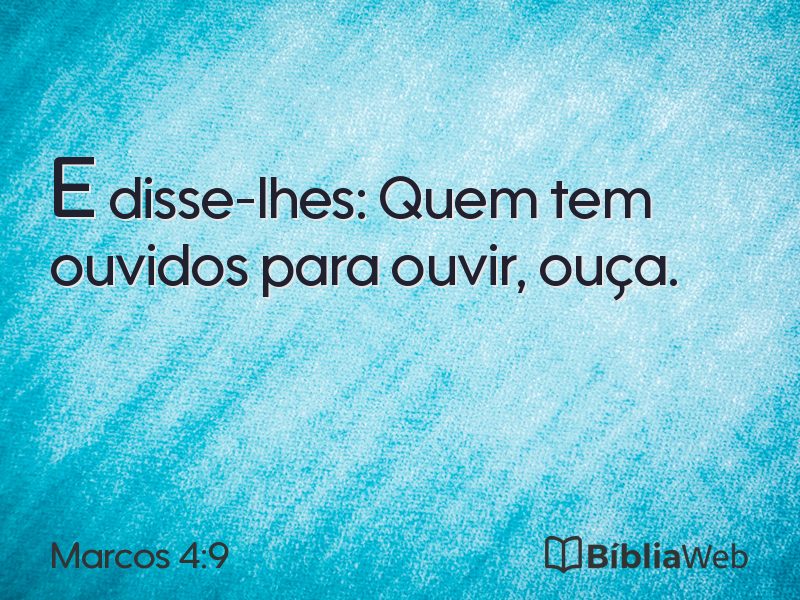 Marcos 4:9 em imagem para compartilhar
