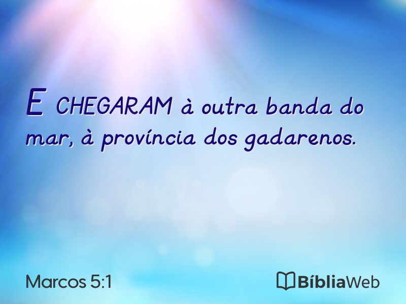 Marcos 5:1 em imagem para compartilhar