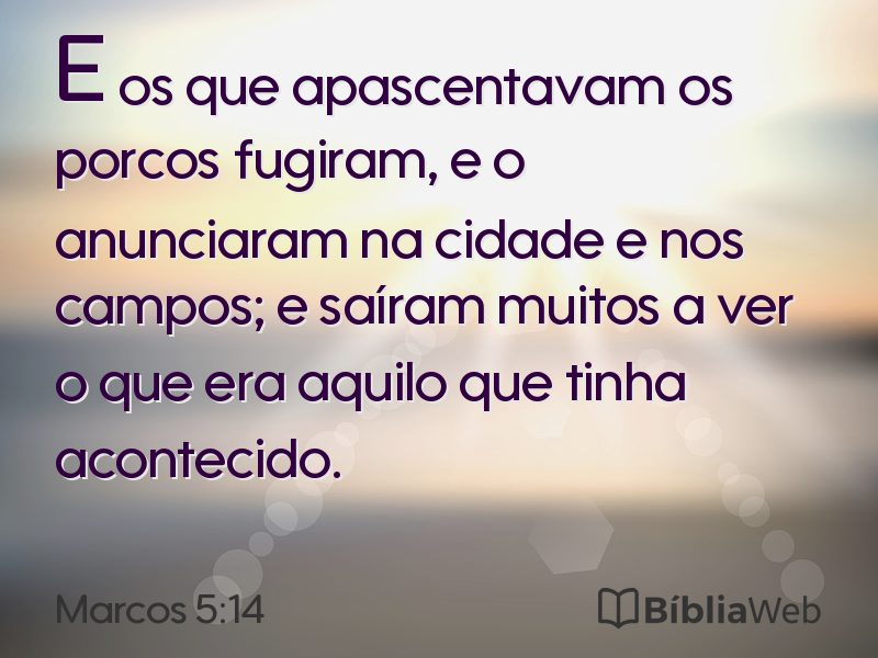 Marcos 5:14 em imagem para compartilhar