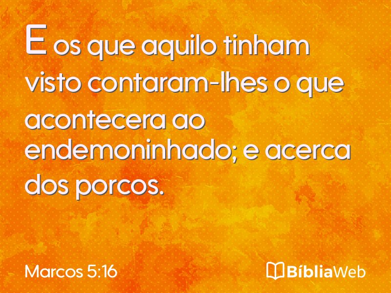 Marcos 5:16 em imagem para compartilhar