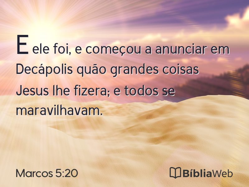Marcos 5:20 em imagem para compartilhar
