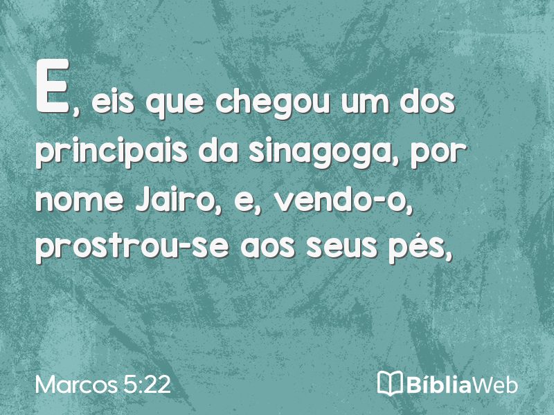 Marcos 5:22 em imagem para compartilhar