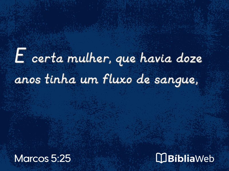 Marcos 5:25 em imagem para compartilhar