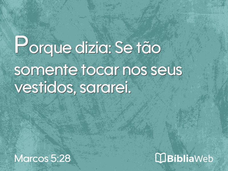 Marcos 5:28 em imagem para compartilhar