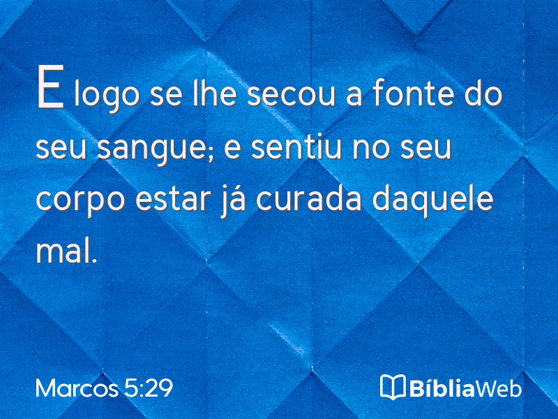 Marcos 5:29 em imagem para compartilhar