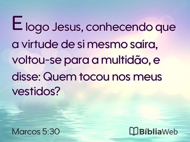 Marcos 5:30 em imagem para compartilhar