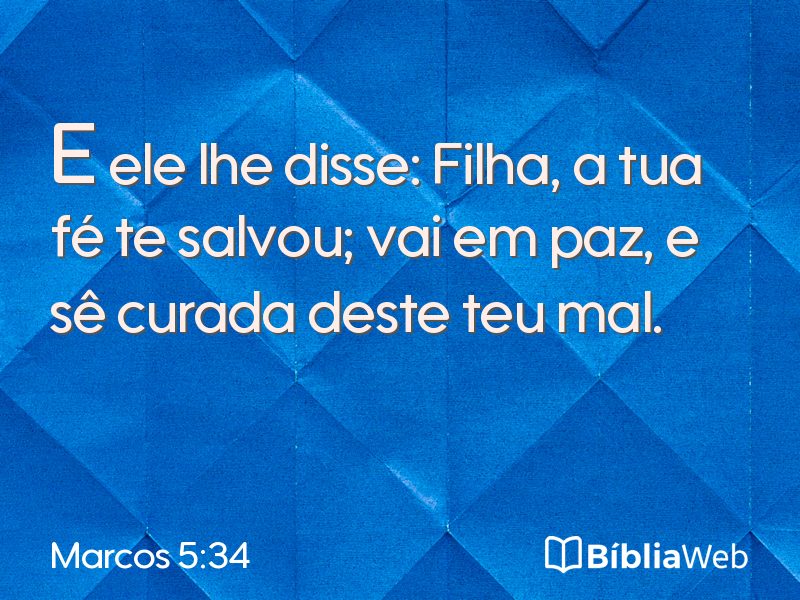 Marcos 5:34 em imagem para compartilhar