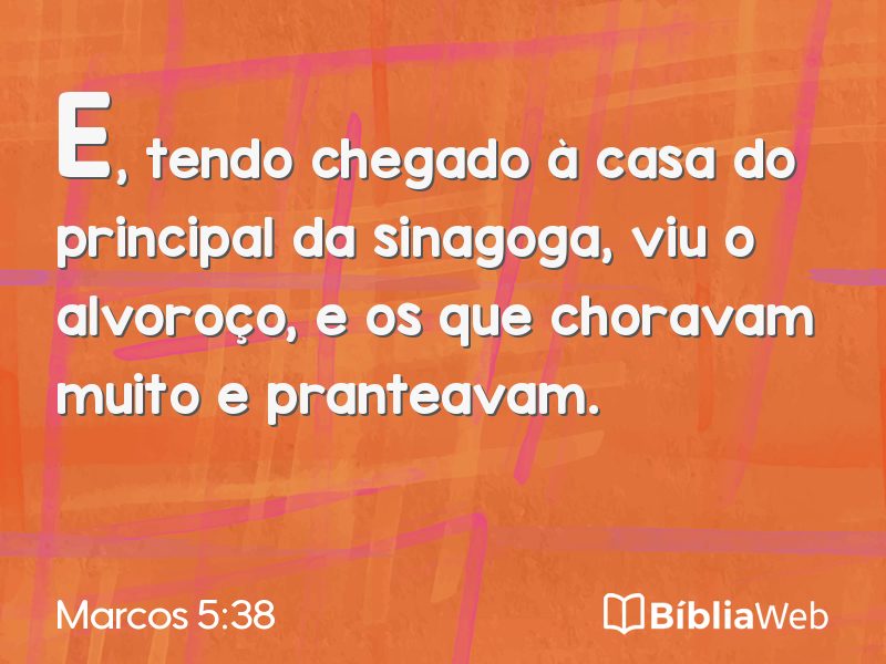 Marcos 5:38 em imagem para compartilhar