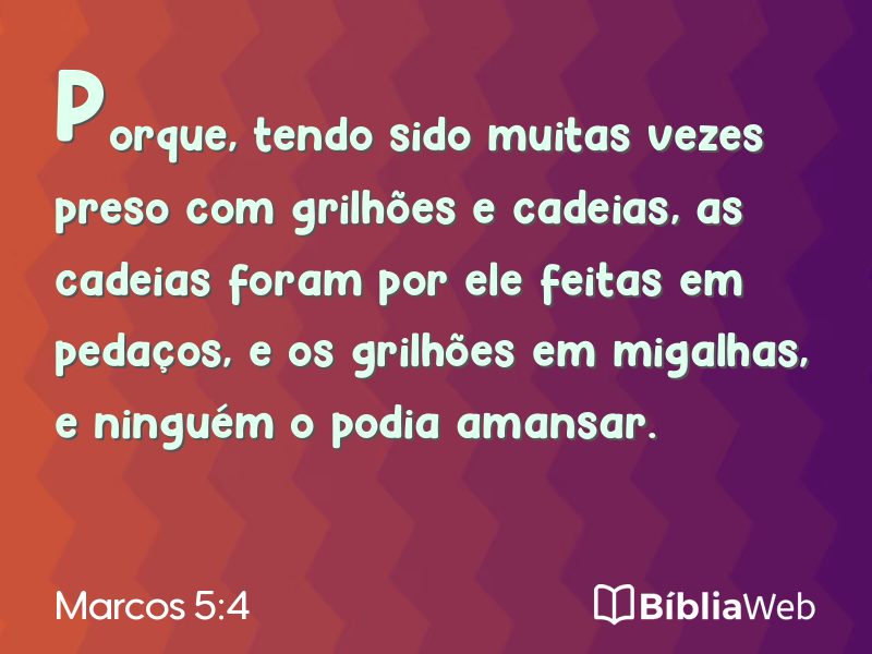 Marcos 5:4 em imagem para compartilhar