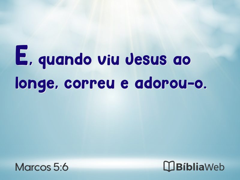 Marcos 5:6 em imagem para compartilhar