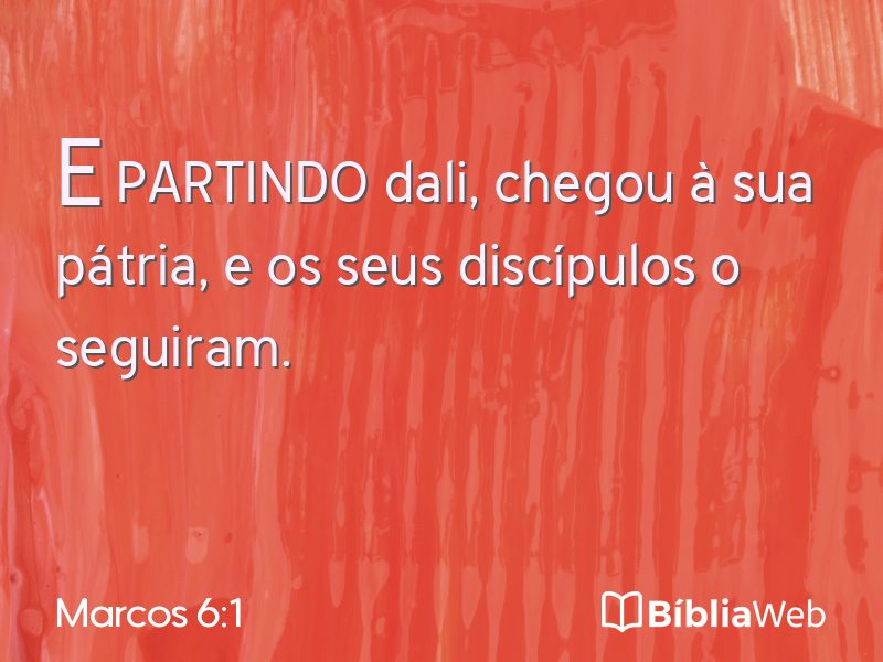 Marcos 6:1 em imagem para compartilhar