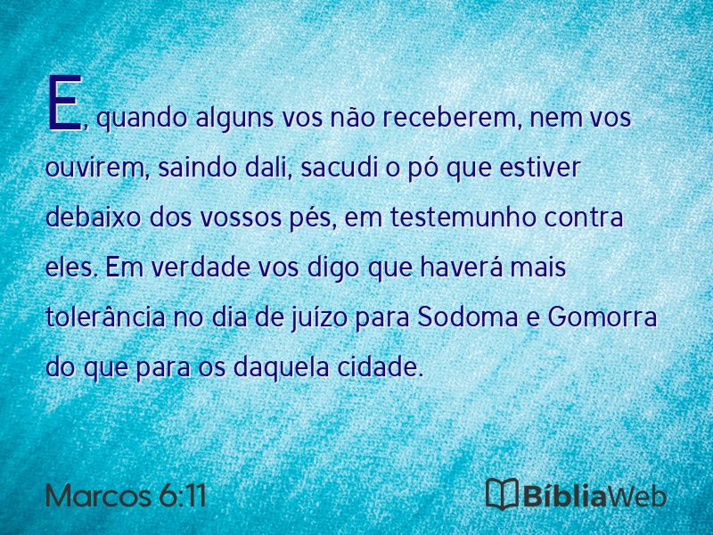 Marcos 6:11 em imagem para compartilhar