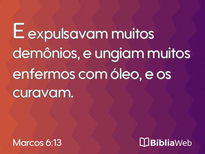 Marcos 6:13 em imagem para compartilhar