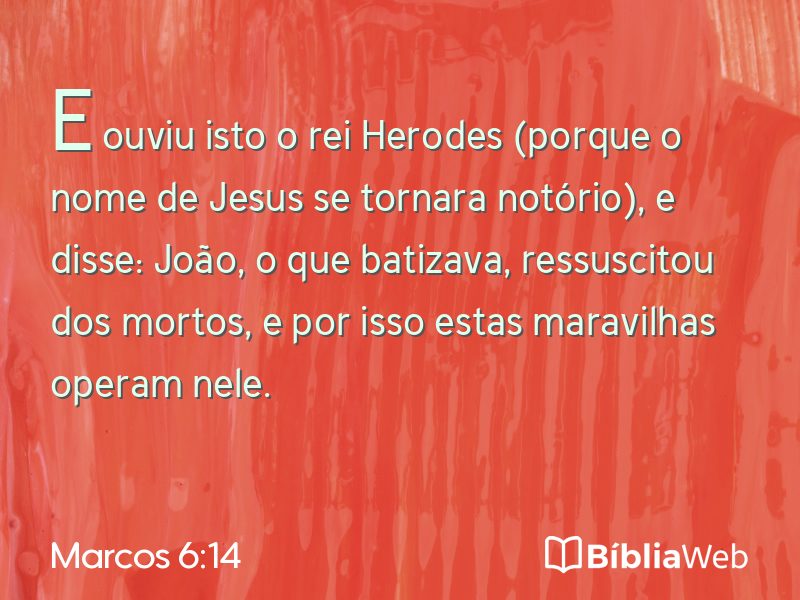 Marcos 6:14 em imagem para compartilhar