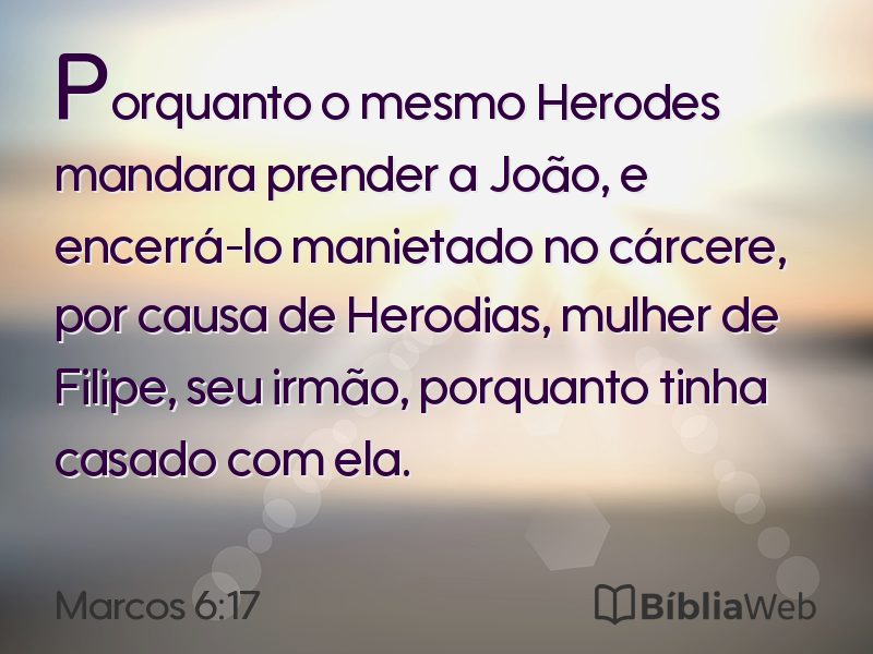 Marcos 6:17 em imagem para compartilhar