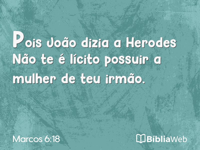 Marcos 6:18 em imagem para compartilhar