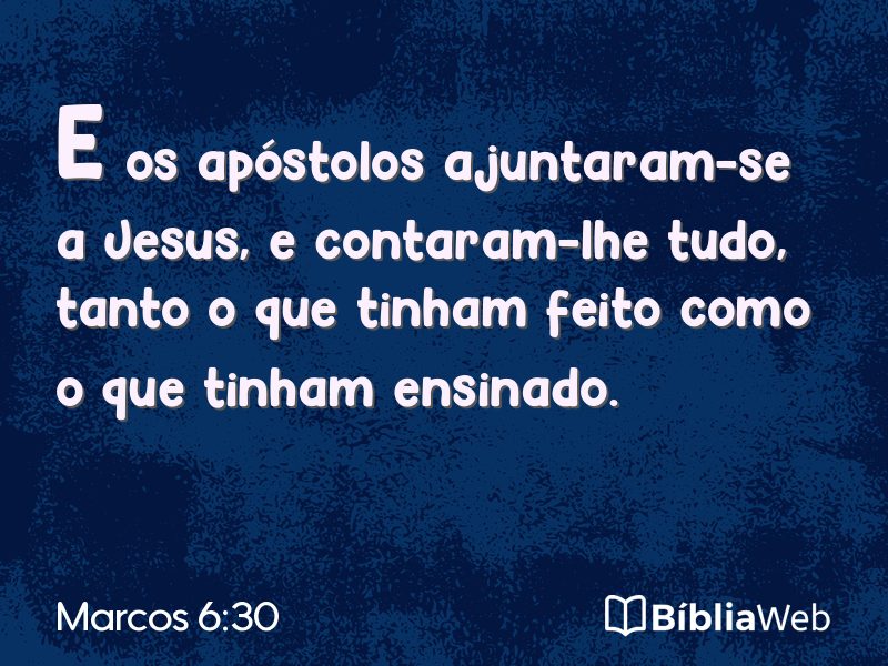 Marcos 6:30 em imagem para compartilhar