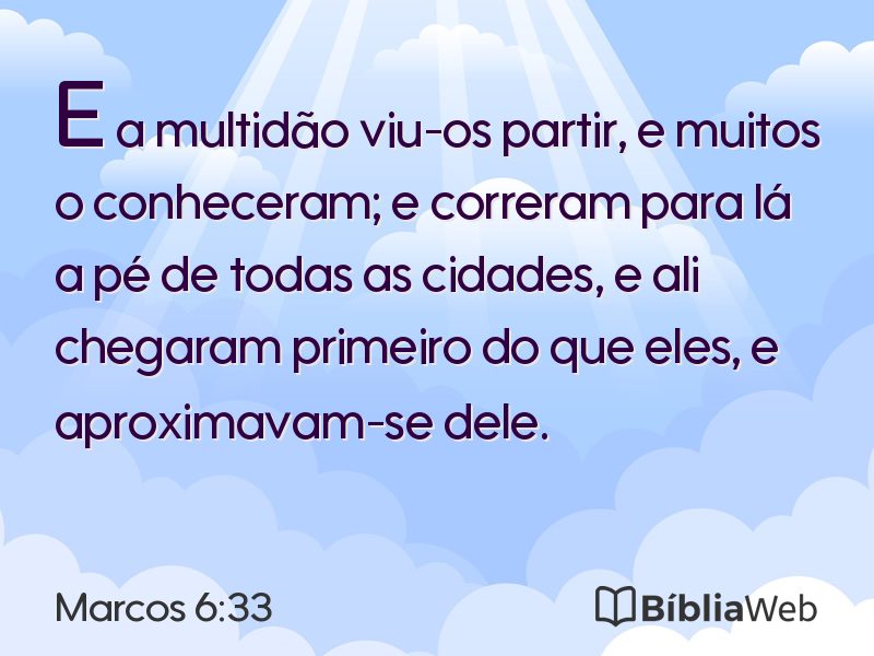 Marcos 6:33 em imagem para compartilhar