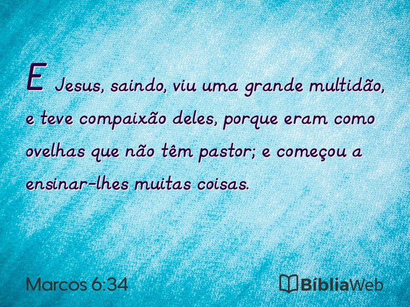 Marcos 6:34 em imagem para compartilhar