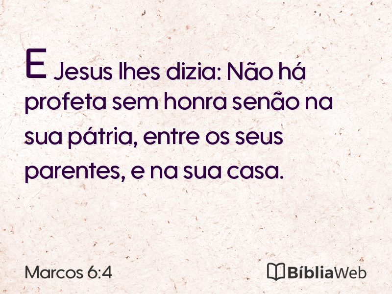Marcos 6:4 em imagem para compartilhar