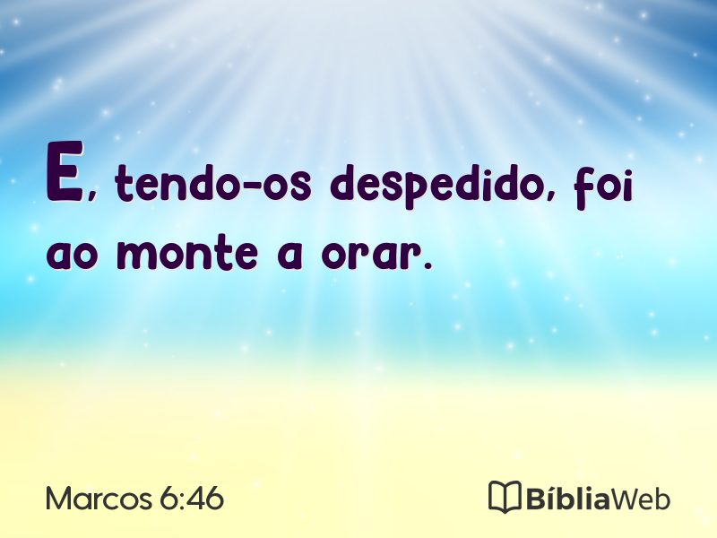 Marcos 6:46 em imagem para compartilhar