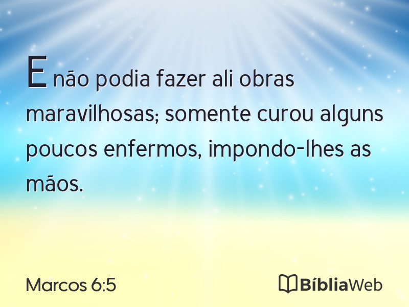 Marcos 6:5 em imagem para compartilhar