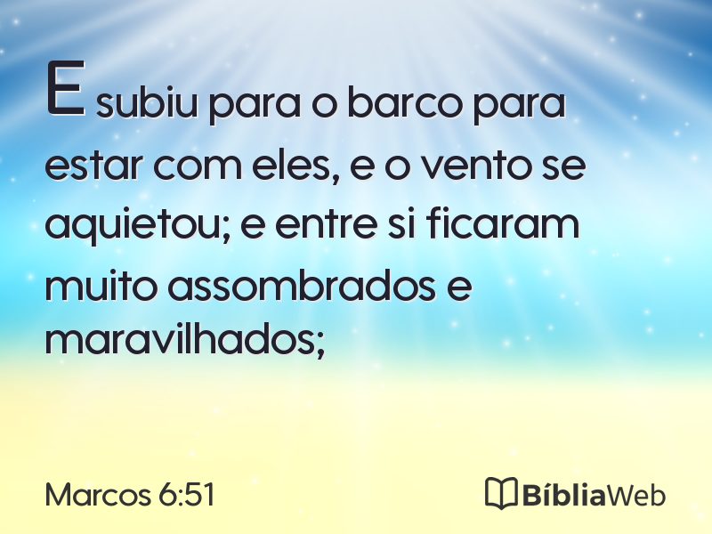 Marcos 6:51 em imagem para compartilhar