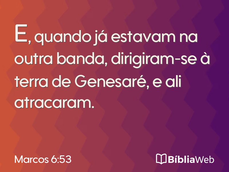 Marcos 6:53 em imagem para compartilhar