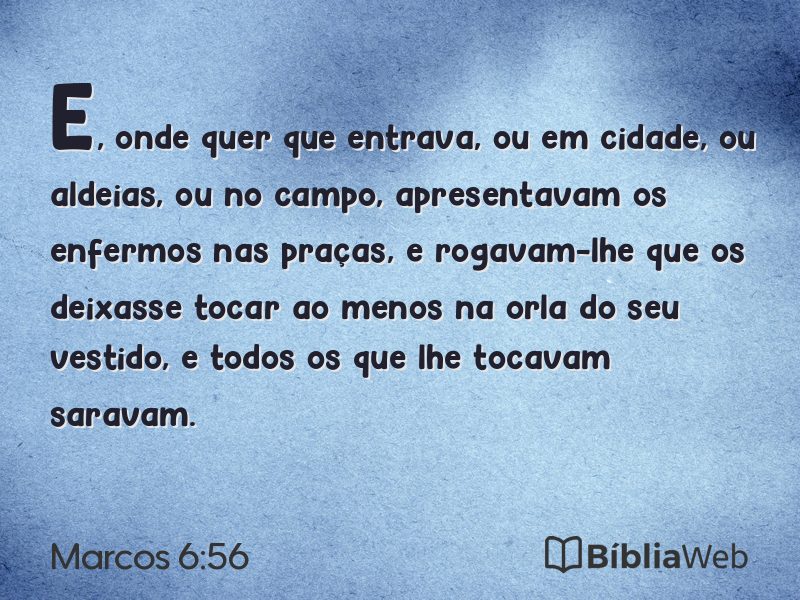 Marcos 6:56 em imagem para compartilhar