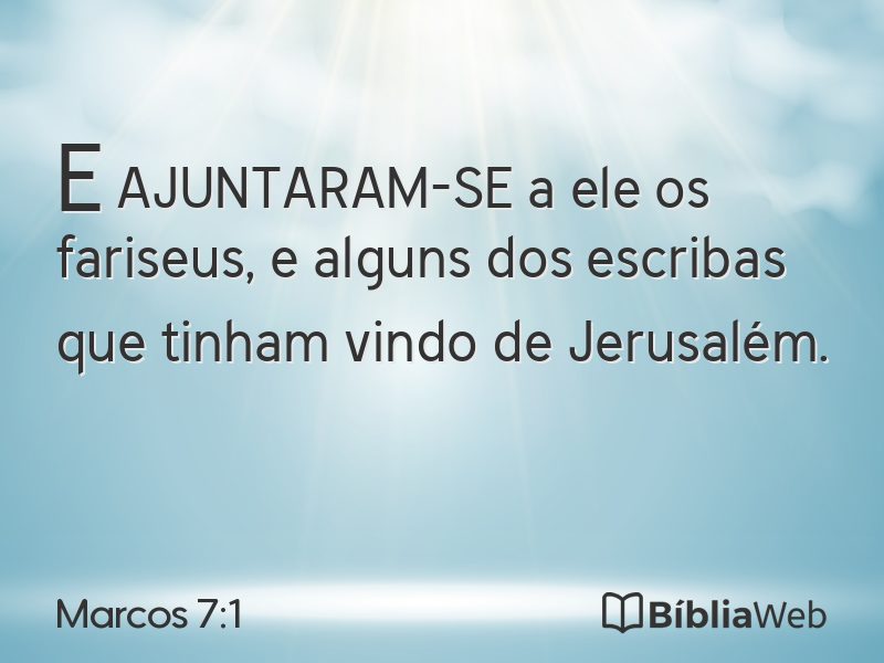 Marcos 7:1 em imagem para compartilhar