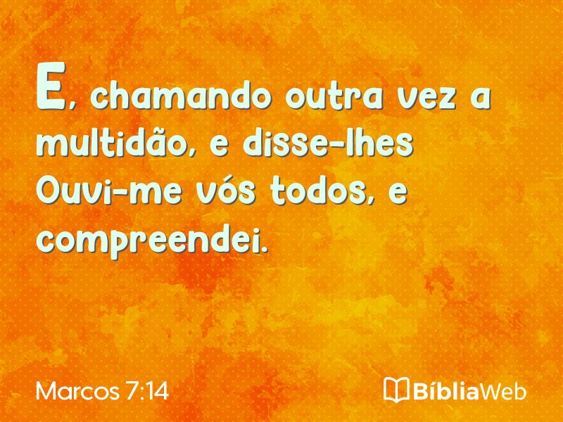 Marcos 7:14 em imagem para compartilhar