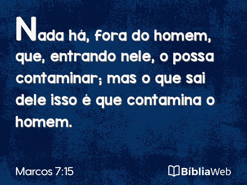 Marcos 7:15 em imagem para compartilhar