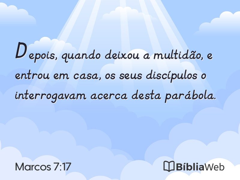 Marcos 7:17 em imagem para compartilhar