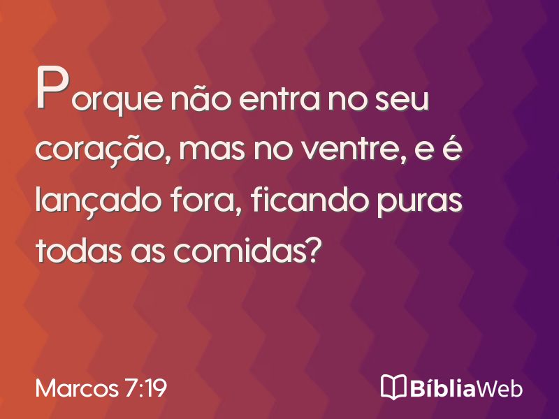Marcos 7:19 em imagem para compartilhar