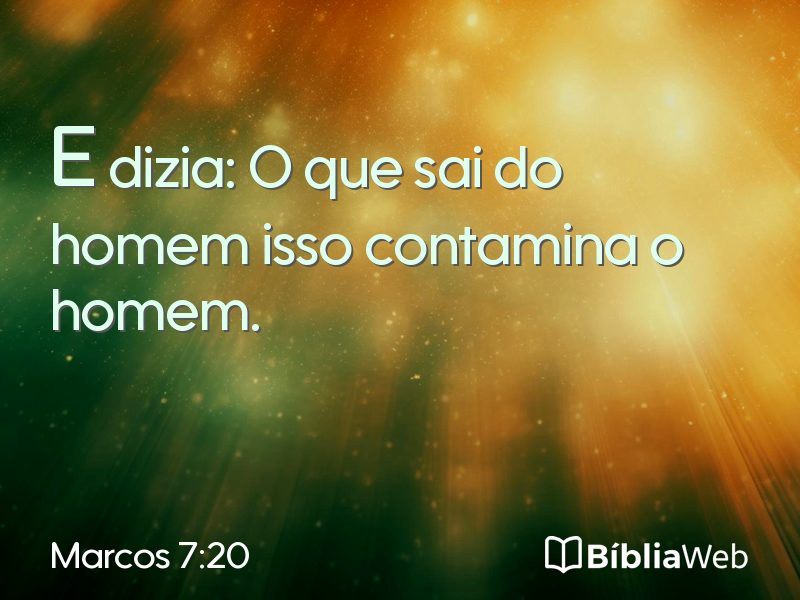 Marcos 7:20 em imagem para compartilhar