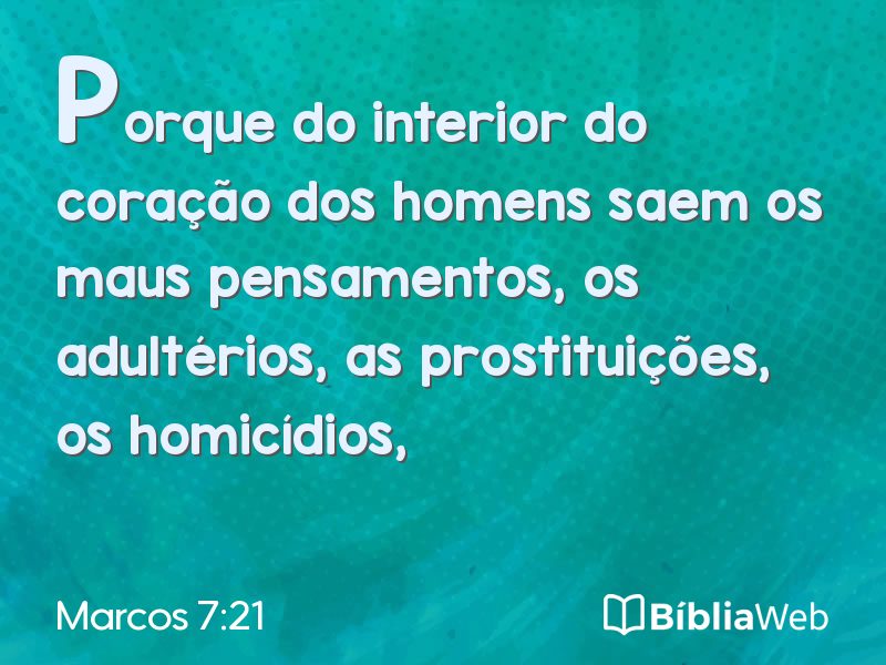 Marcos 7:21 em imagem para compartilhar