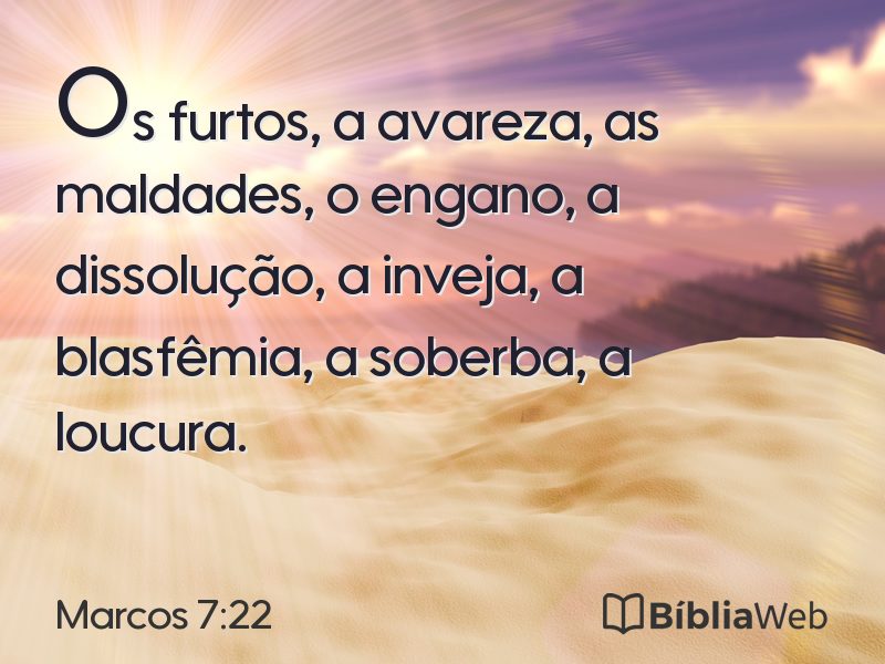Marcos 7:22 em imagem para compartilhar