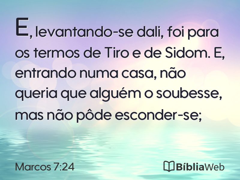 Marcos 7:24 em imagem para compartilhar