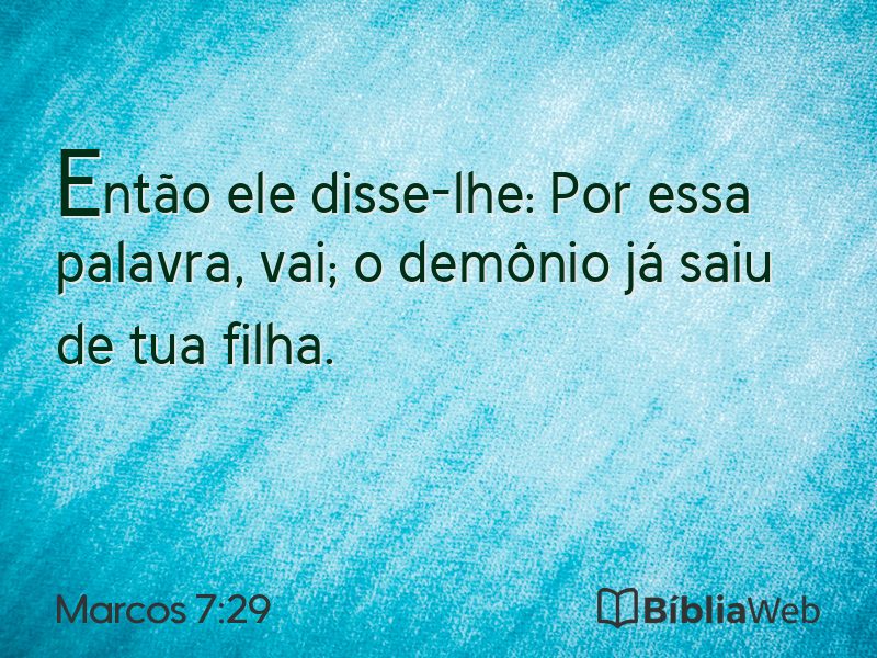 Marcos 7:29 em imagem para compartilhar