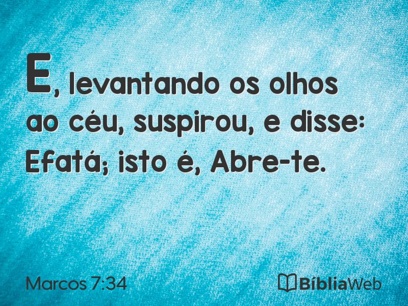 Marcos 7:34 em imagem para compartilhar