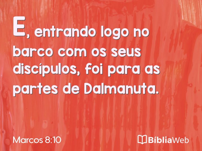 Marcos 8:10 em imagem para compartilhar