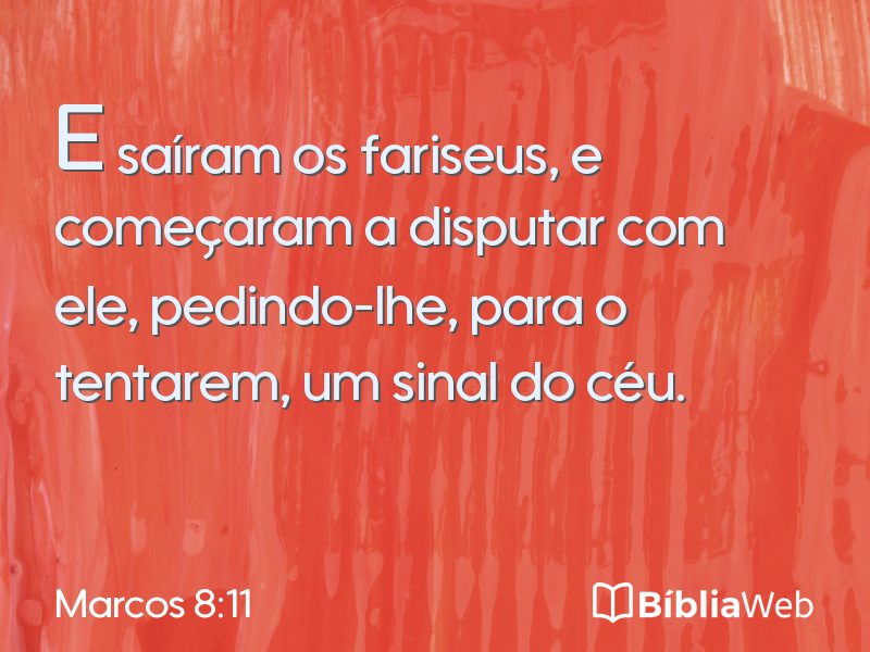Marcos 8:11 em imagem para compartilhar
