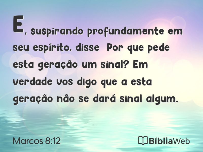 Marcos 8:12 em imagem para compartilhar