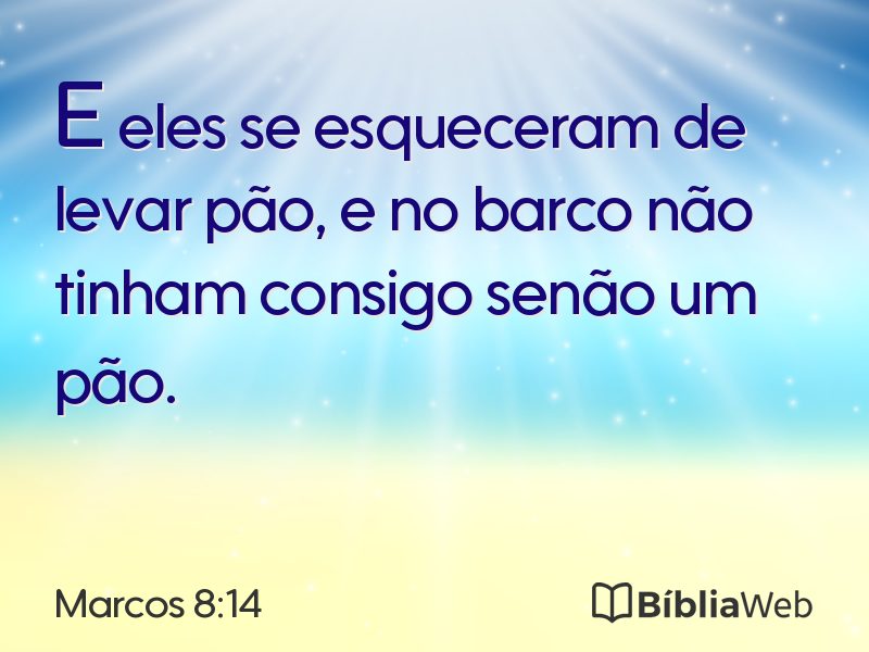 Marcos 8:14 em imagem para compartilhar