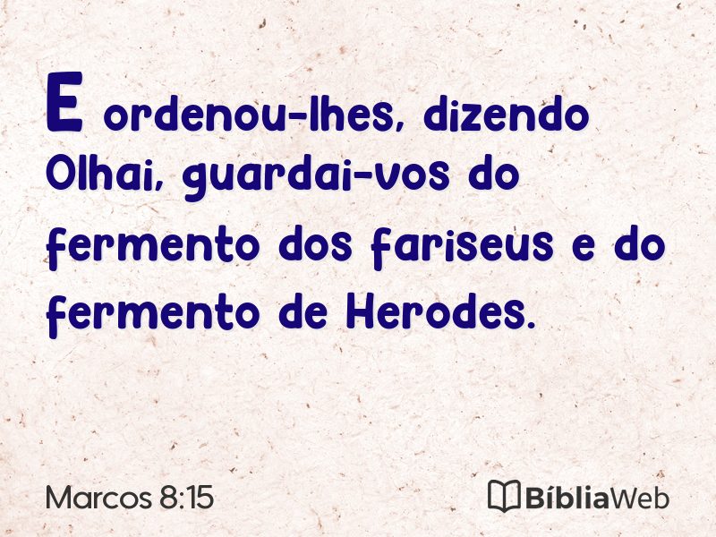 Marcos 8:15 em imagem para compartilhar