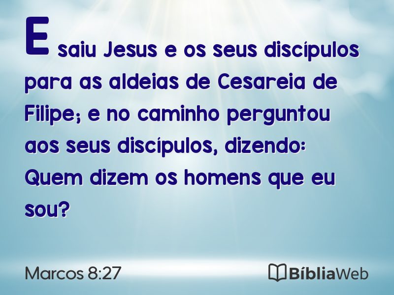 Marcos 8:27 em imagem para compartilhar