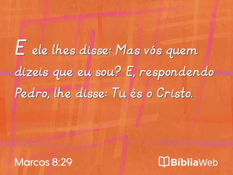 Marcos 8:29 em imagem para compartilhar