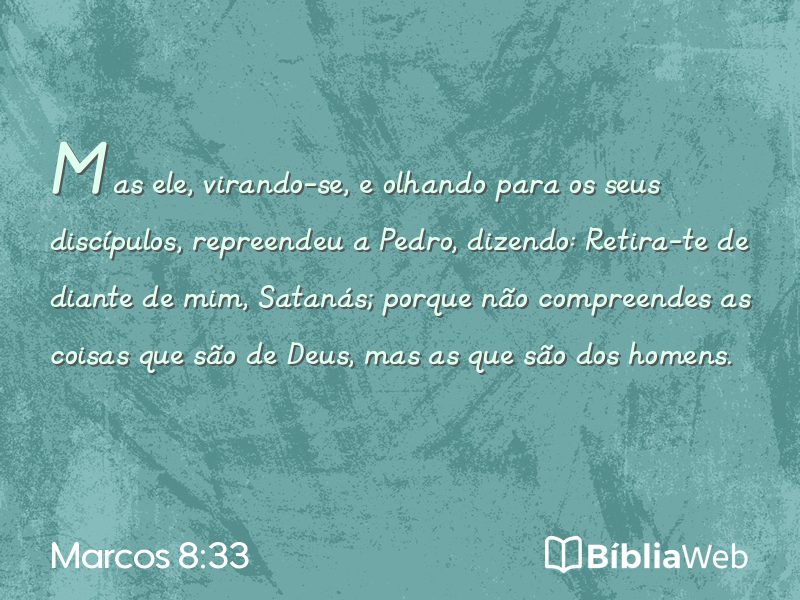 Marcos 8:33 em imagem para compartilhar