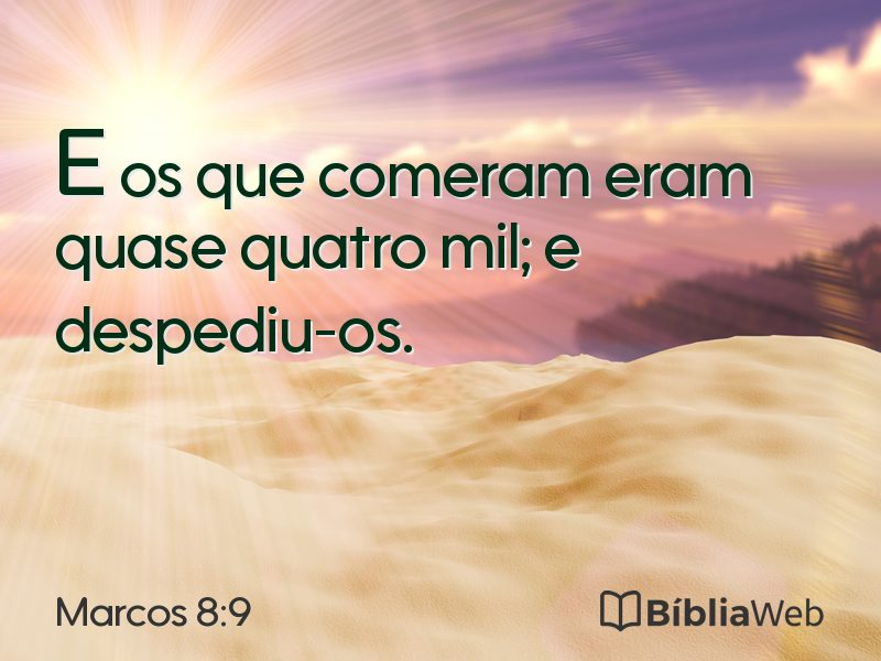 Marcos 8:9 em imagem para compartilhar